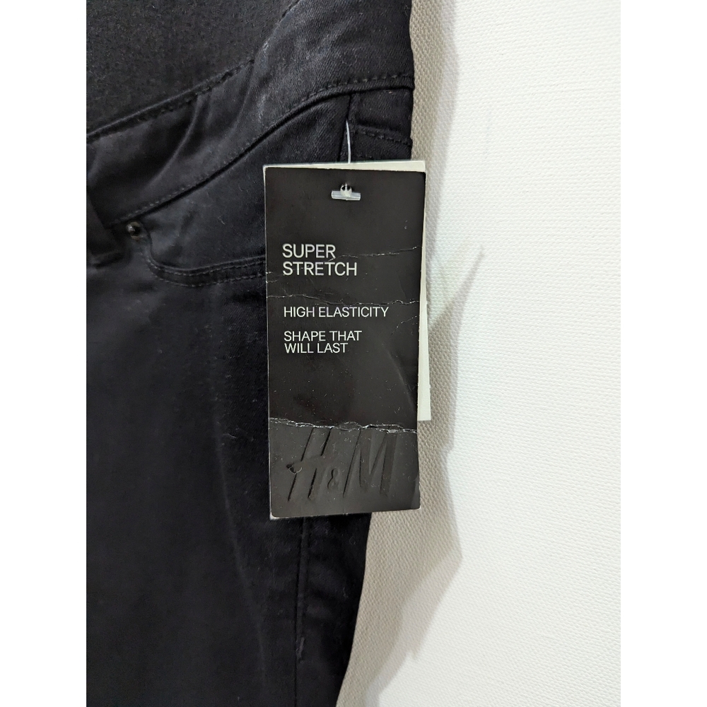 H&M MAMA Super Stretch Black Slim Leg Maternity Pants Size 6 - Picture 3 of 15